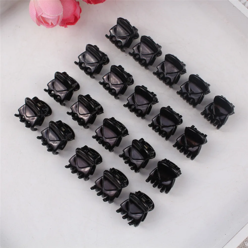 

10 PCS Black Hairpins Hair Ornaments Trendy Hair Clip Barrettes Plastic 6 Claws For Women Girl Accessories Headwear