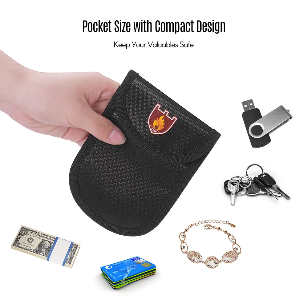

Safe Storage Fireproof Bag Small Size Fire Proof Money Pouch Valuables Holders Suit for ID Card Passport Bills Receipts Cash