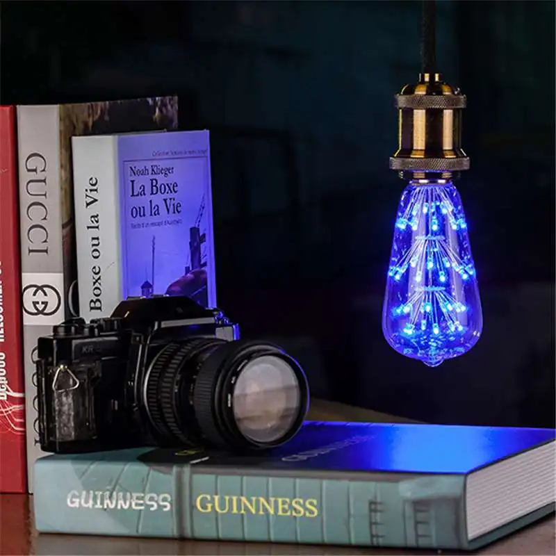 CLAITE E27 ST64 300lm AC85-265V 3 W 300LM звездное небо фейерверк светодиодный декоративный Глобус лампа для вечерние Рождество