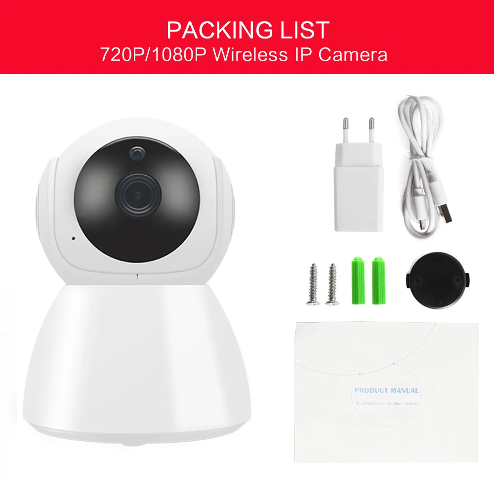 Ip камера для видеоняни и с поворотом на 360 градусов cctv Wifi ip 2Mp 1080P Full HD LAN порт ИК