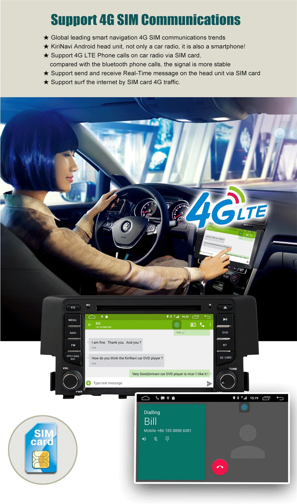 Discount KiriNavi Octa core 4G LET android 7 car multimidia autoradio for honda civic navigation system 2016 + gps support 4K Video 4G 3 Discount KiriNavi Octa core 4G LET android 7 car multimidia autoradio for honda civic navigation system 2016 + gps support 4K Video 4G 3