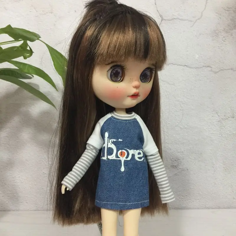 Одежда для кукол 30 см Повседневная футболка с длинным рукавом + шорты Blyth Azone Licca