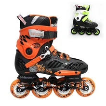 WEIQIU WX Inline Skate Orange Adult’s Roller Skates Shoes PU Inline Skates Professional Sneakers For Street Skating Men Women