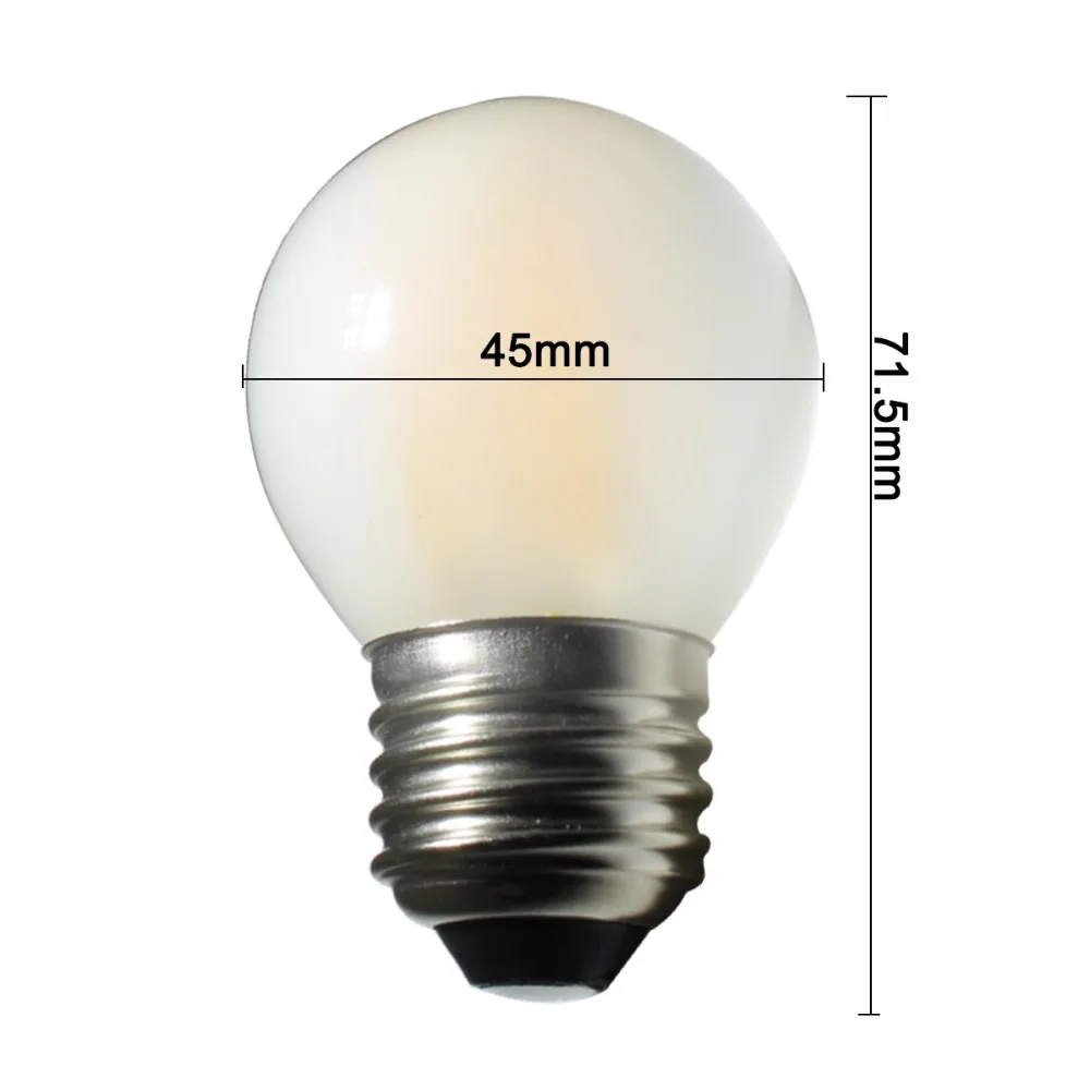 6x led e27 лампа диммер 110 v 220 v Матовая оболочка G45 типа «Свеча»), 2 Вт, 4 Вт, 6 Вт ламп накаливания bombilla Затемняющая энергосберегающая лампа для дома