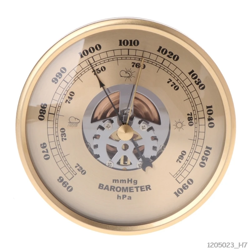

108mm Wall Mounted Barometer Perspective Round Dial Air Weather Station mmHg/hPa