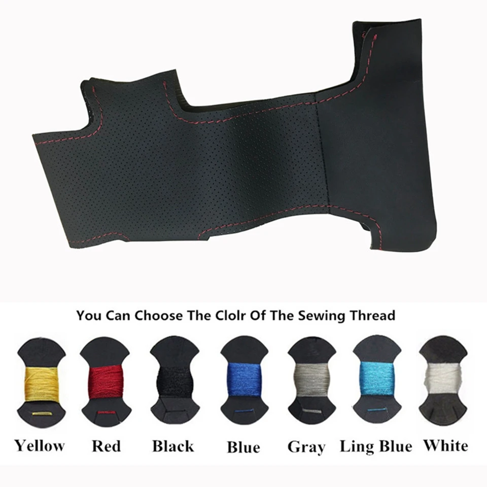 DIY ручная швейная черная искусственная кожа автомобильные чехлы на руль для Nissan Qashqai 2007-2013 Rogue 2008-2013 X-Trail