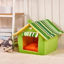 Luxury Washable Winter Warm Dog Kennel Detachable Cute Dog House Thick Sleeping Pet Nest Cat Beds Mats S M L Dogs House