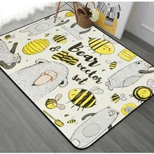 40*60/50x80/60x90/50x120 см, Забавный бархатный коврик с мультяшными животными, коврик для детской комнаты, коврик для ног, коврик, противоскользящий впитывающий домашний