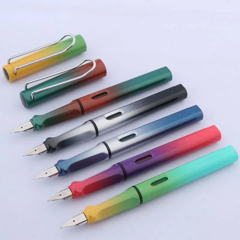 CHOUXIONGLUWEI пластиковый подарок EF Студенческая градиентная цветная перьевая ручка