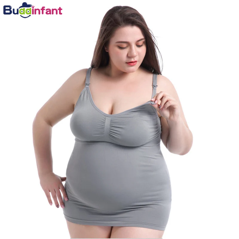 Pregnancy & Maternity Underear Wireless Padded Camisole Tank Top Solid Color Plus Size Nursing Bra Mother Women Sleeping Clothes