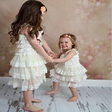 Baby Girls Princess Lace Party Dress Baby Fluffy 3 Layers Flower Girl Dresses Toddler Girls Sleeveless Wedding Pageant Clothes Baby Girls Princess Lace Party Dress Baby Fluffy 3 Layers Flower Girl Dresses Toddler Girls Sleeveless Wedding Pageant Clothes