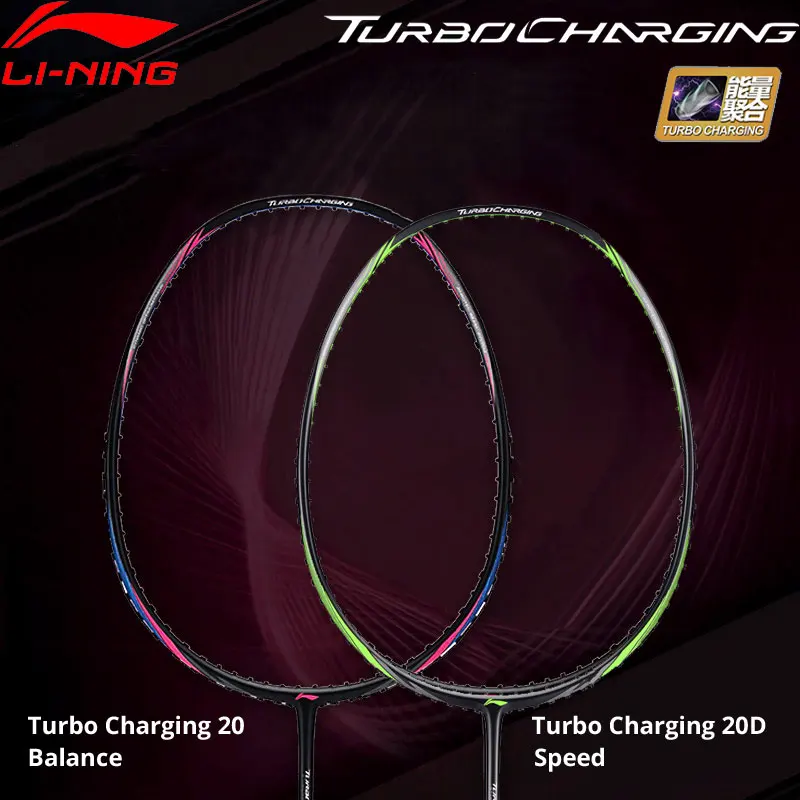 Li-Ning турбонаддувом 20/20D ракетка для игры в бадминтон баланс/Скорость внутри спортивные одной ракетки без шнура AYPM436/AYPP024 ZYF310