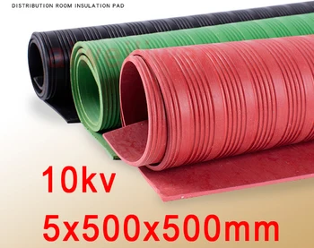 

5mm thickness For 10kv high voltage insulating mat insulation pad Striped red rubber sheet distribution room insulation pad