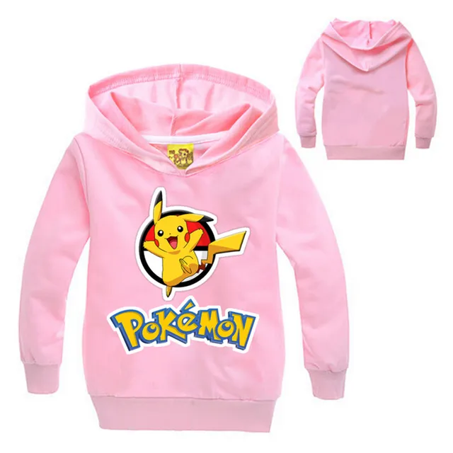 Hot pokemon go kids clothes boys hoodies and sweatshirts girls pikachu