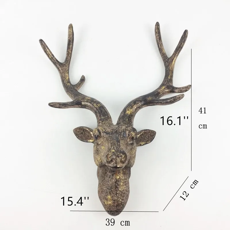 Resin Deer Head Wall Decor