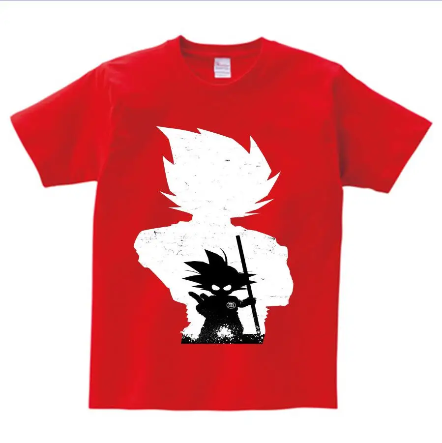 Новейшая милая детская футболка «Гоку» Детские футболки DBZ повседневные футболки для мальчиков с аниме «Драконий шар», «Супер Саян», футболка детская одежда для мальчиков, NN - Цвет: red   childreT-shirt