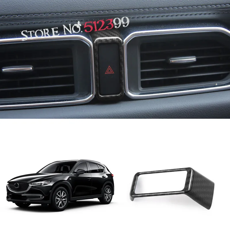 

For Mazda CX-5 CX5 2nd Gen. 2017 2018 Accessories Interior ABS Danger Warning Alarm Flash Light Switch Cover Trim 1 piece