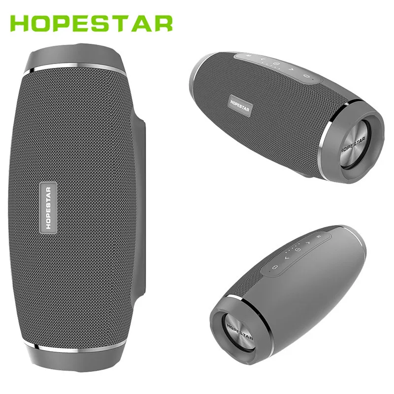 HOPESTAR H27 регби Bluetooth динамик беспроводной мини идеальный звук тяжелый бас стерео музыкальный плеер футбол сабвуфер - Цвет: Серый