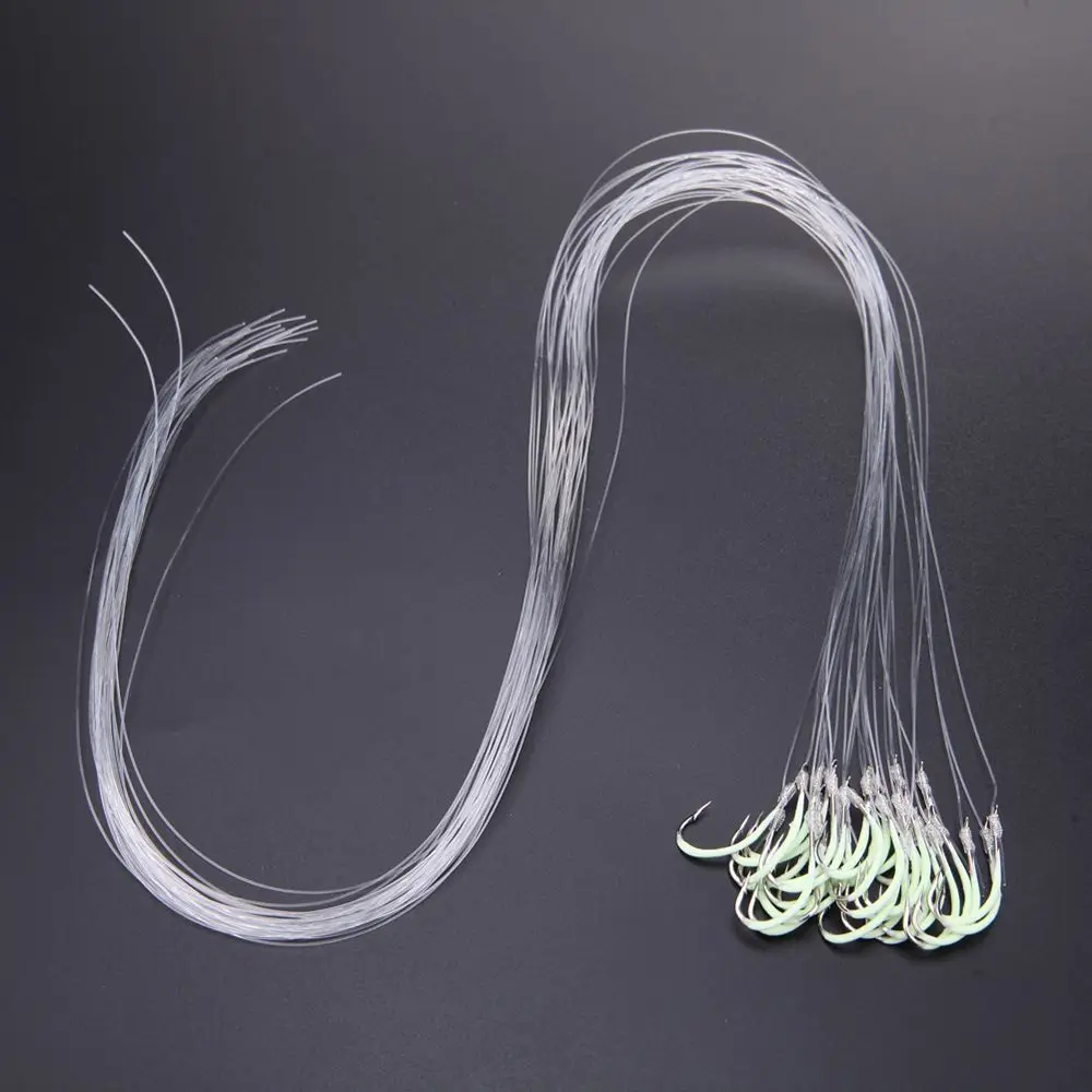 

30Pcs/Pack Fishing Line Luminous Fishing Hook Durable Head Carbon Steel Sharp Treble Barbed Hooks