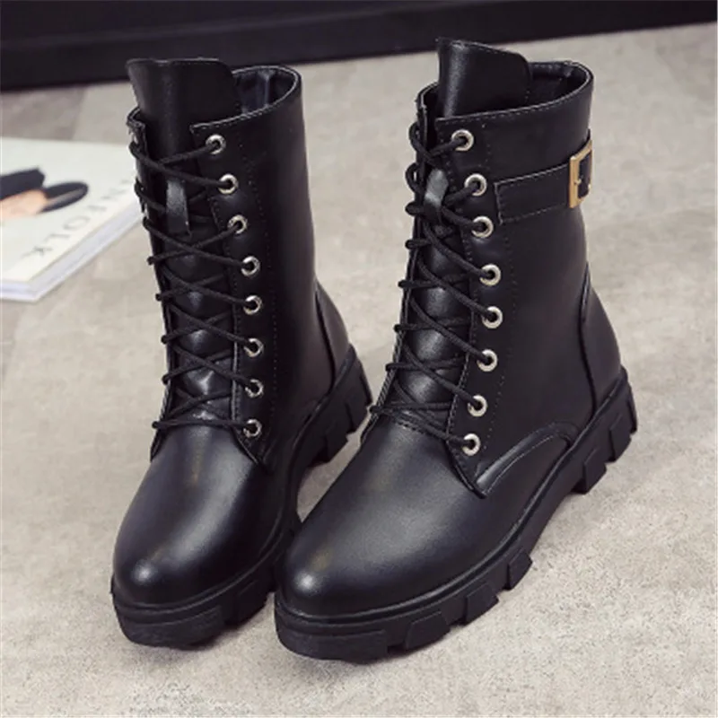 

Women Ankle Boots Lace Up Shoes Woman 2018 Winter Autumn Genuine Leather Lace Up Shoes Riding, Equestrian Boots