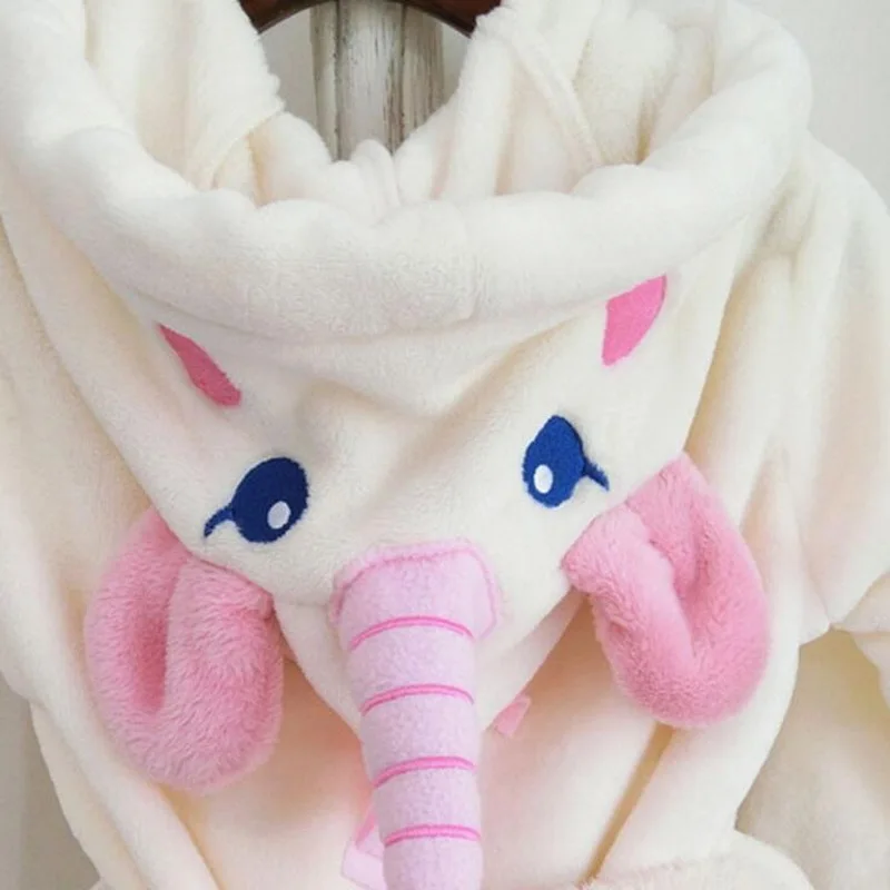 Girls Unicorn Bathrobe Hooded Dressing Gown Cartoon Animal Flannel Sleepwear Nightwear Towelling Bath Rope for Kids White Girls Unicorn Bathrobe Hooded Dressing Gown Cartoon Animal Flannel Sleepwear Nightwear Towelling Bath Rope for Kids White