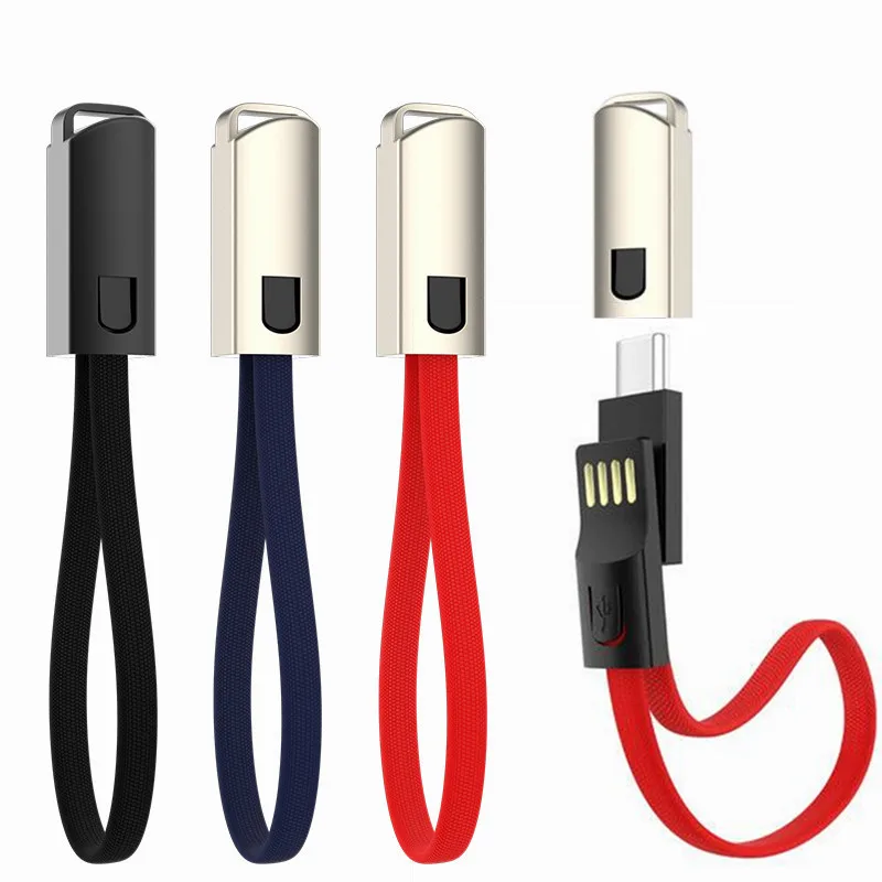 Брелок портативное зарядное устройство USB зарядка для телефона Micro type C кабель для iPhone/type C/Xiaomi/Micro USB телефонный провод для быстрого заряда шнур