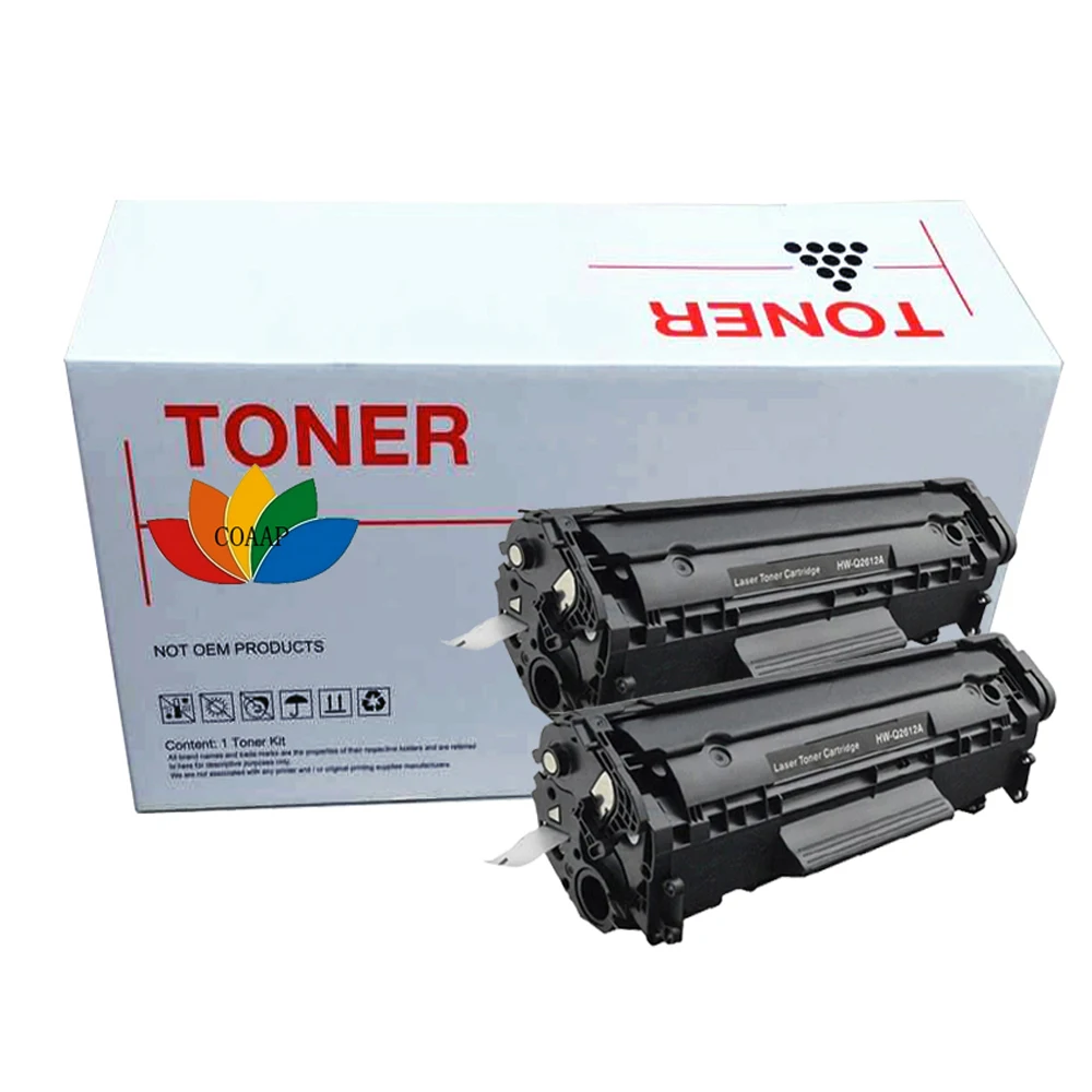2 Compatible HP Q2612a toner cartridge for hp laserjet 1010 1012 1015 1018 1020 1022 3010 3015
