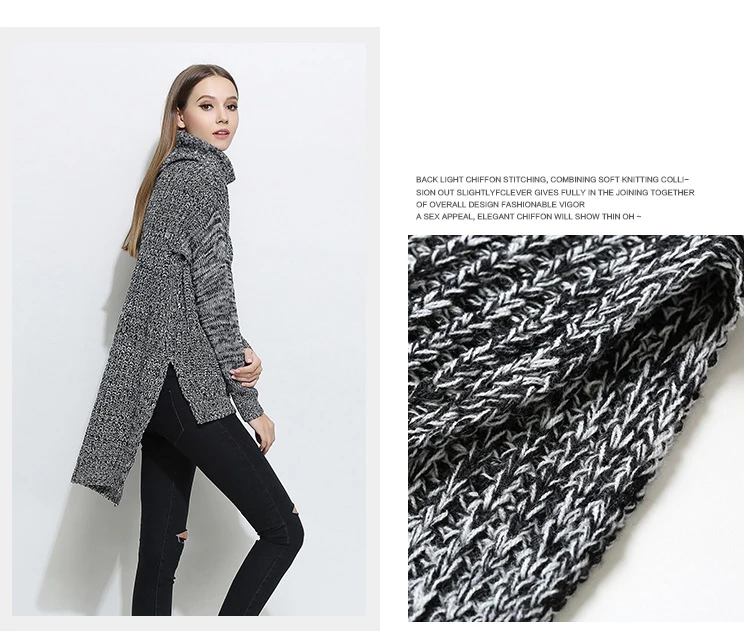 XIKOI New Autumn Winter Long-Sleeved High-Neck Sweater Thick Knitted Pullovers Plus Size Knitwear Women'S Turtleneck Clothes (4)