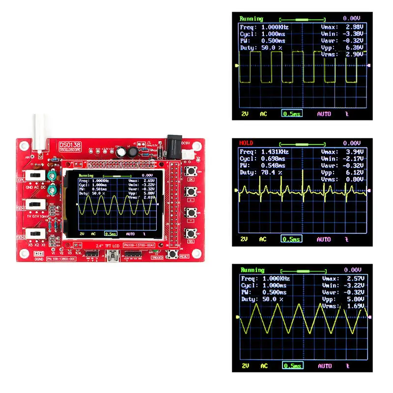 2.4 TFT Pocket-size Digital Oscilloscope Kit DIY Parts Handheld+P6100 Oscilloscope Probe6