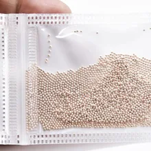 Мини-икра, металлические бусины, 10 г, стальной шар, гвоздь, икра, бусины, розовое золото, кристалл, 3D микро шар, художественный амулет