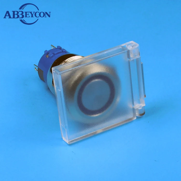 1959 Bianco Trasparente Impermeabile Di Copertura 19Mm Montaggio A Pannello Push Button Switch Cap (Non Con L'Interruttore)