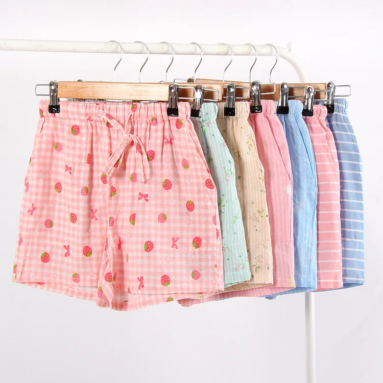 Летние шорты женские Пижамные брюки Пижама femme с принтом хлопковые пижамы Повседневная Пижама брюки для пижамы A647