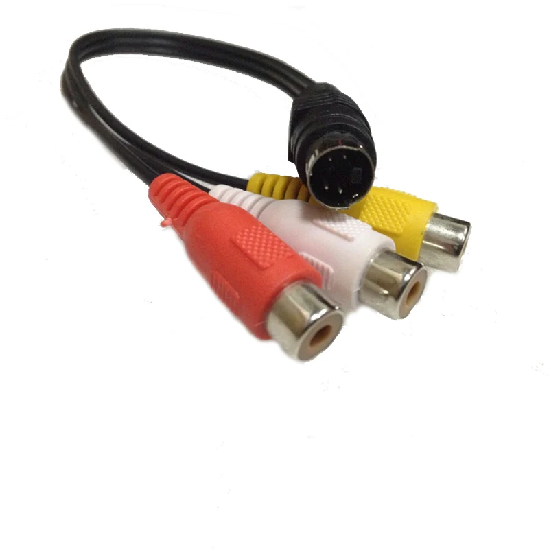 Кабель адаптера GuSou AV 4 контактный P штекер 3 RCA штекер/гнездо для ТВ кабеля