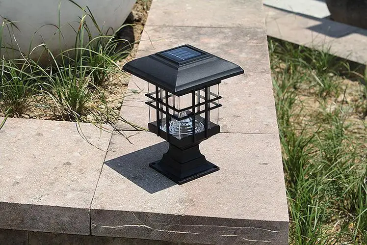 Lâmpada ao ar Nova Chegada Solar Pilar Livre Super Brilhante Led Portão Lâmpada Luz Frete Grátis 15 lâmpada solar pilar luz frete grátis