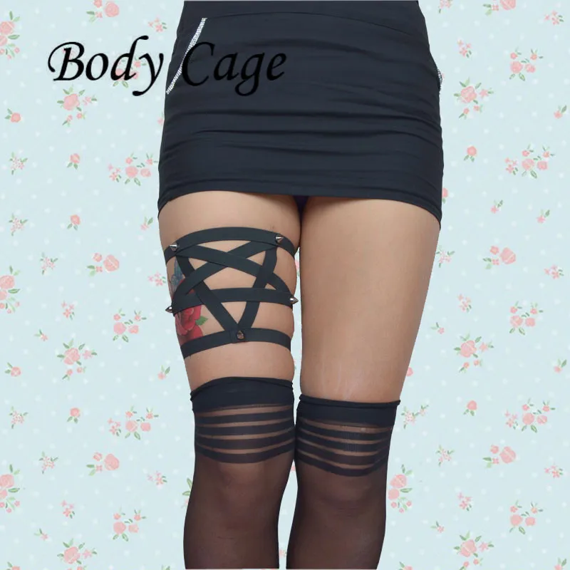 Body Cage 1pc Female Sexy Fashion Punk Garters Belt Women Elastic Leg