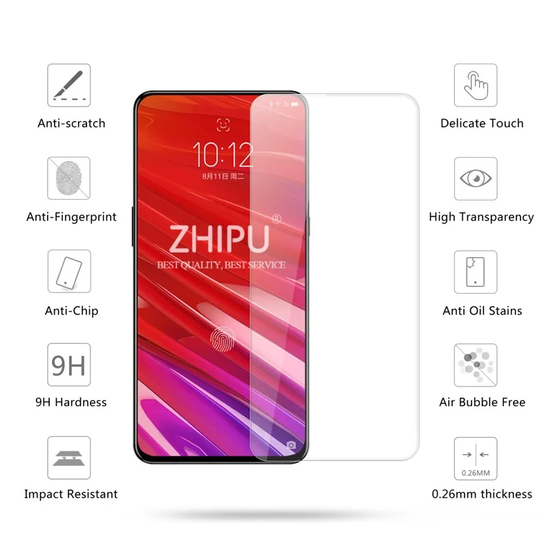 Закаленное стекло для lenovo Z5 Pro Защитное экрана 2.5D 9H Премиум GT защитная
