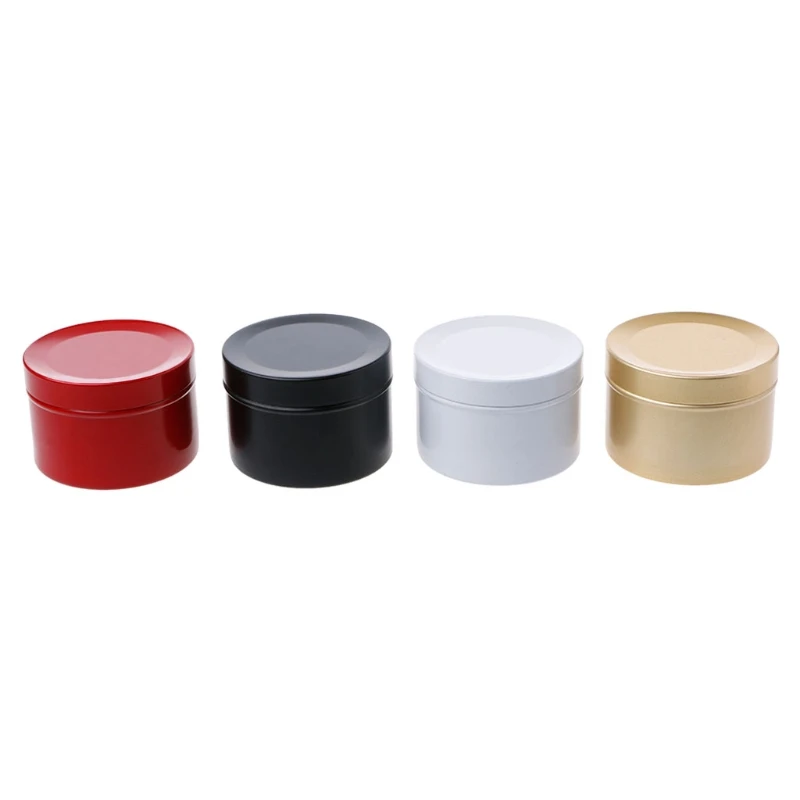 

50ml Mini Tin Tea Storage Box Round Metal Case Wedding Favor Organizer Container