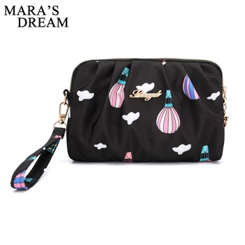 

Mara's Dream New 2020 Brand Nylon Purse Solid Long Layer Pocket Printed Floral Zipper Coin Holder Wallet Clutch Slim Purse Bags