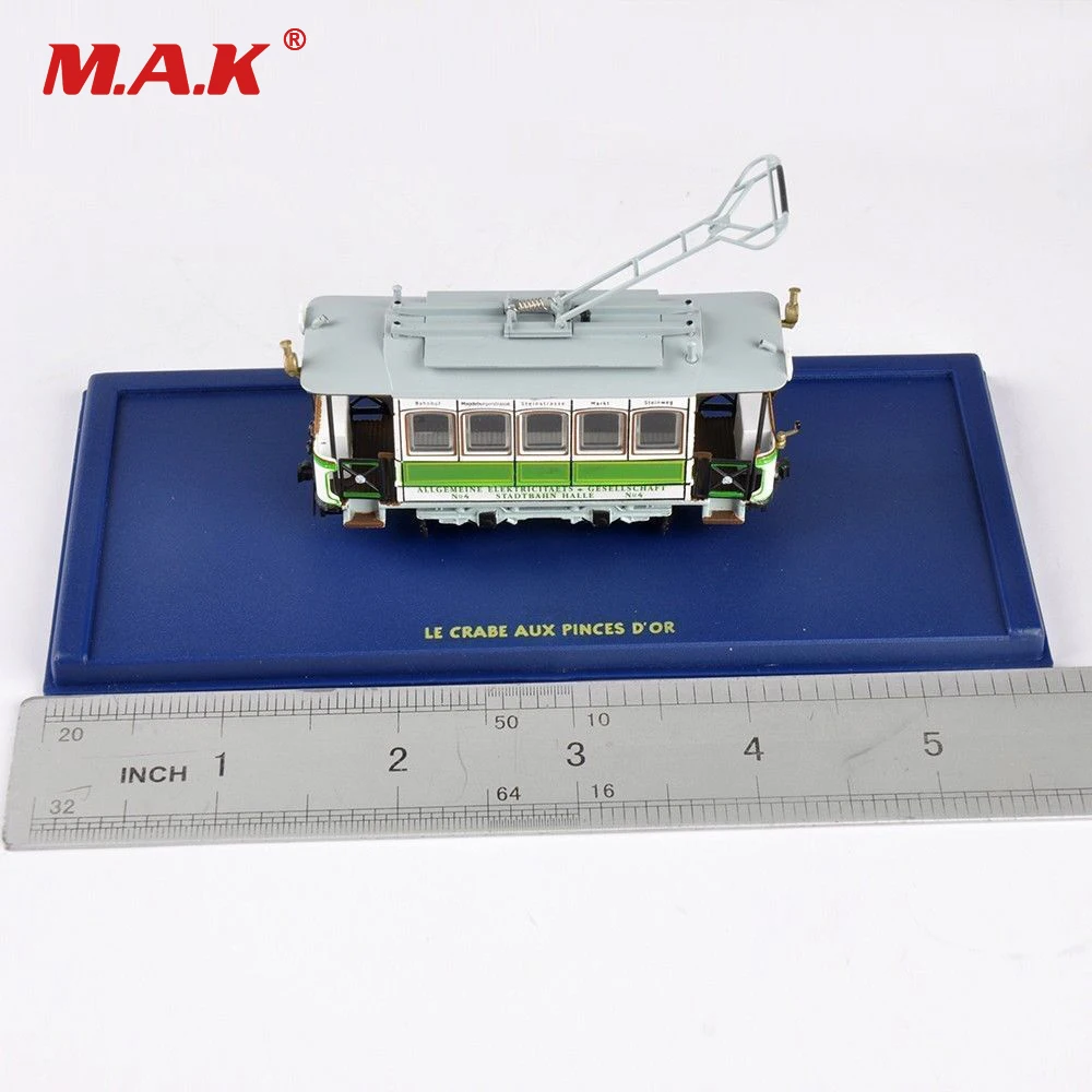 

Kid Trolley Bus Model Toys 1/87 Collectible Train Tram Model LE CRABE AUX PINCES D'OR Diecast Bus Collection Toys for Children