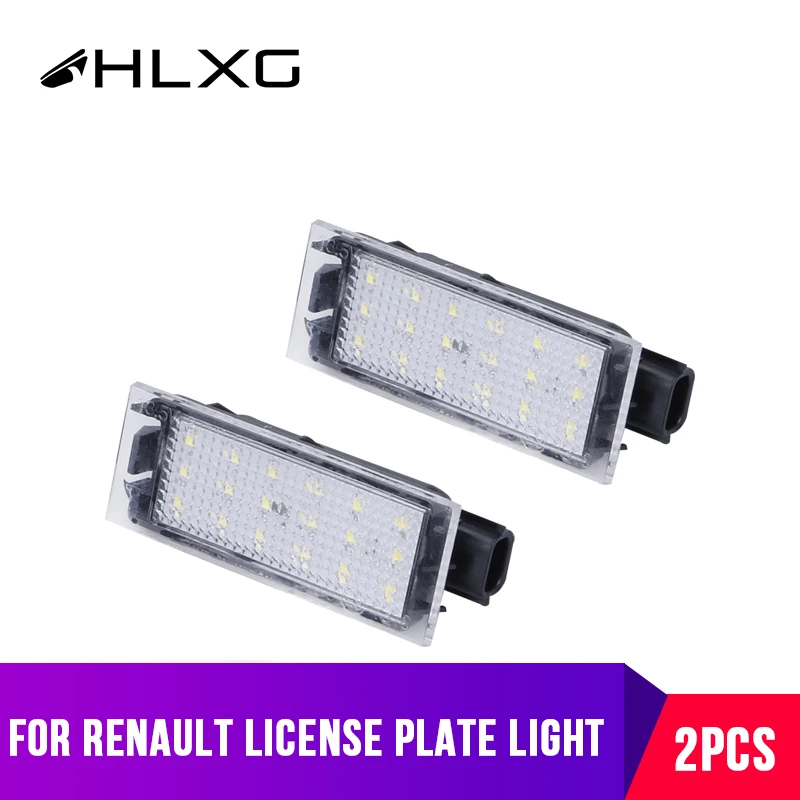 

DRL For Renault Megane 3 Clio Laguna 2 Twingo Master Vel Satis Led Car License Plate Light 12V Auto Number Lamp stop signal 2PCS