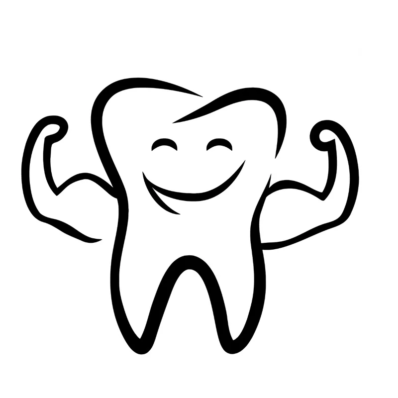 

17X14CM Cartoon Funny TEETH Smile Car Accessories Cute Vinyl Car-styling Car Window Sticker Black/White for Volkswagen Lexus KIA