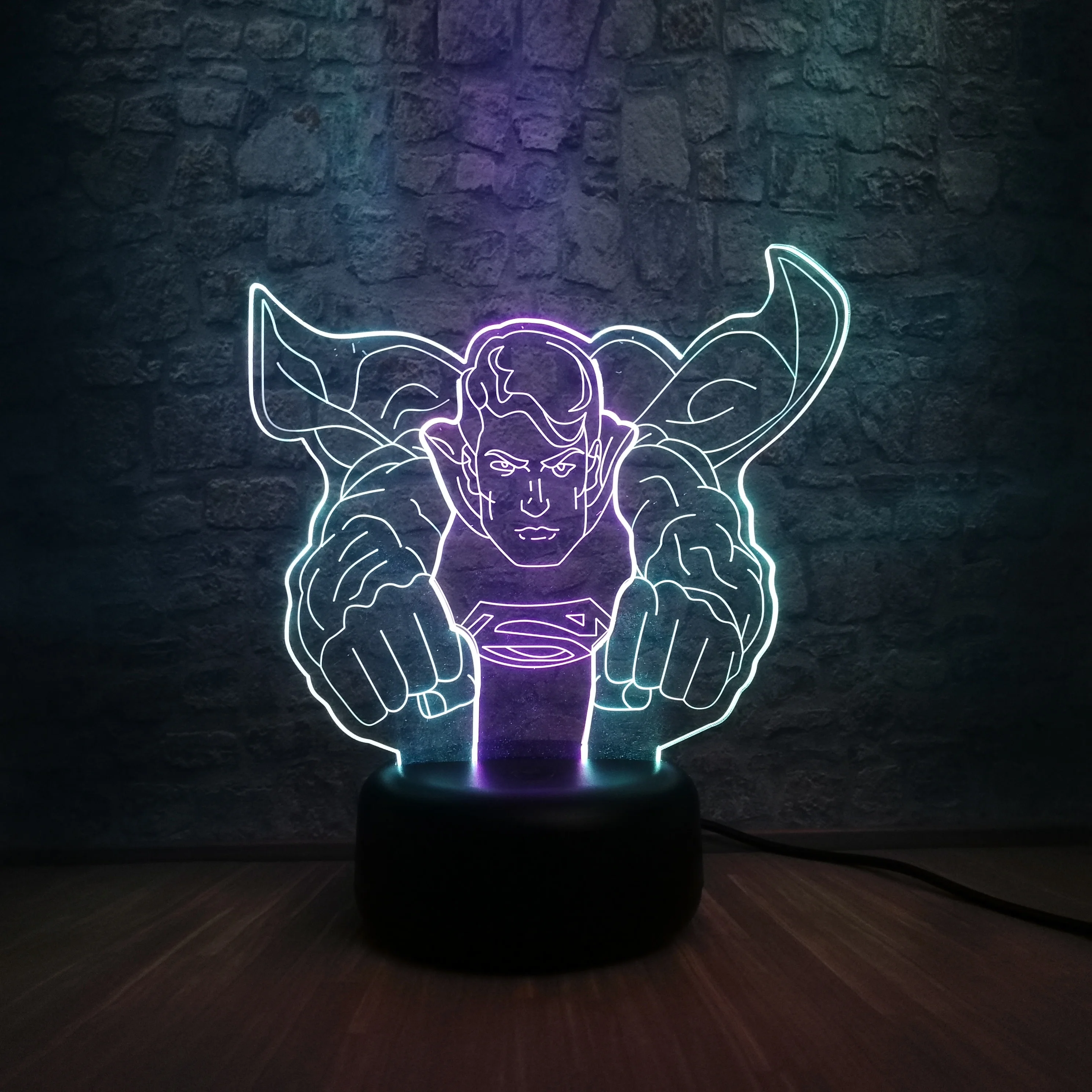 Супер герой Летающий Лига Справедливости фигурка Супермена 3D LED IR сенсорный 7