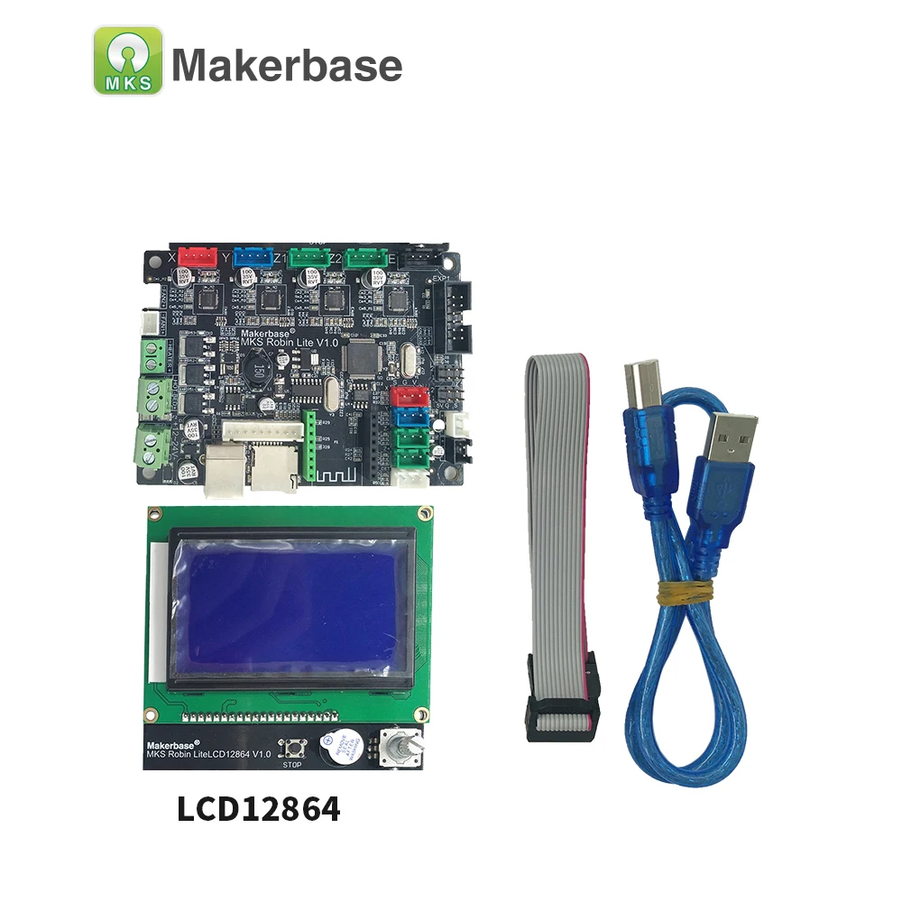MAKERBASE 3D принтер доска STM32 MKS Robin lite материнская плата с ЖК дисплеем Закрытым