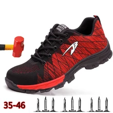 Небьющиеся строительные мужские армейские ботинки стальной носок Кепка Рабочая перфорированная защитная Рабочая обувь