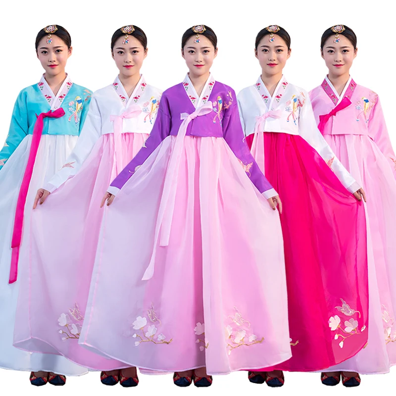 

Traditional Korean Hanbok Dress Female National Costume Short Sleeve Oriantal Costume Hanbok Ancient Cosplay Clothing