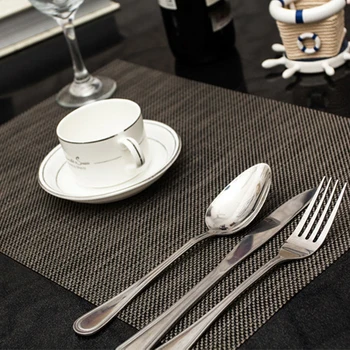 

4 Pcs/lot Home Table Decoration Accessories Heat-insulated Tableware PVC Chic Placemat Kitchen Dinning Bowl waterproof Pad Mat
