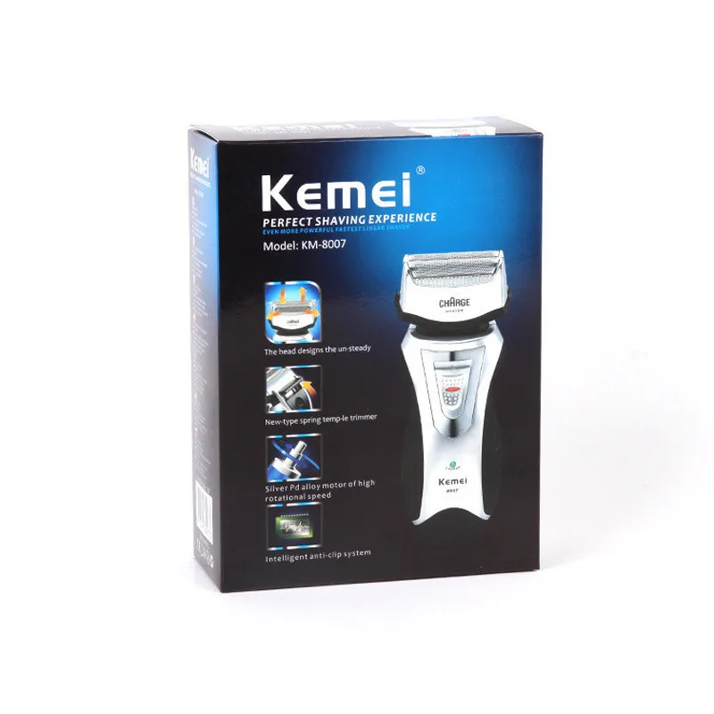 Kemei электробритва для мужчин, поршневая электрическая бритва, перезаряжаемая Бритва для парикмахера, бритва с вилкой EU, KM-8007