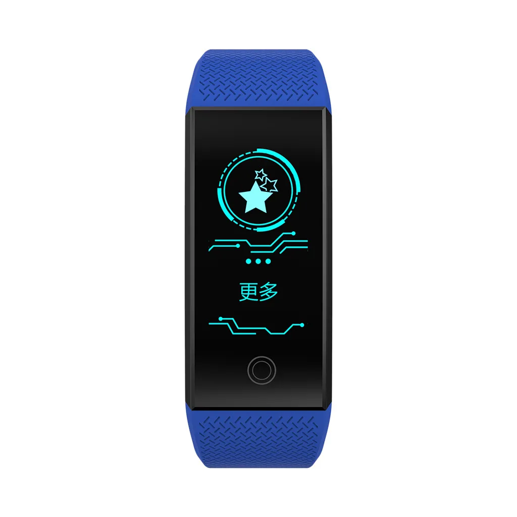 QW18 Смарт-часы кровяное давление пульсометр спящий Спорт фитнес-трекер браслет умный браслет#0502