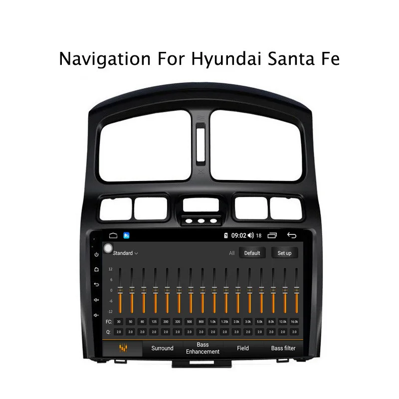 Perfect 9" Android 8.1 8 core 4G RAM 64G ROM GPS Navigation Car Radio For Hyundai Santa Fe 2006-2015,with Carplay/4G LTE 4