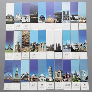 

30pcs Creative Chinese Style Paper Bookmarks Painting Cards Retro Beautiful Boxed Bookmark Commemorative Gifts